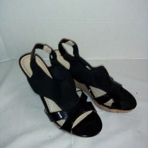 Sling Back, Open Toe, Cork Heels, Strappy Shoes